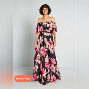 Lily Loveliness off-shoulder maxi dress UK 8/US 4